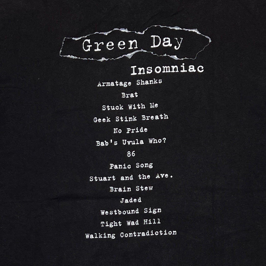 Green Day Insomniac 95 Wild Oats タグ GREEN DAY 1995 Insomniac WILD OATS XL 4544 | gr