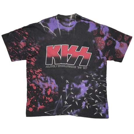KISS 1996 ALIVE WORLD TOUR 96-97 OVER PRINT ALL SPORT XL 8377