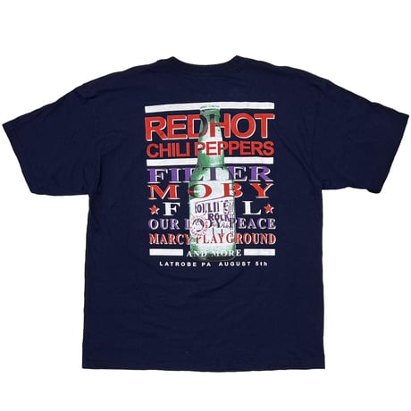 RED HOT CHILI PEPPERS ROLLING ROCK TOWN FAIR NAVY GILDAN XL 2797