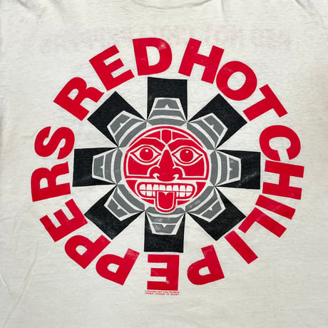 RED HOT CHILI PEPPERS 1991 DOUBLE SIDE Aztec WHITE GIANT FITS XL 1866