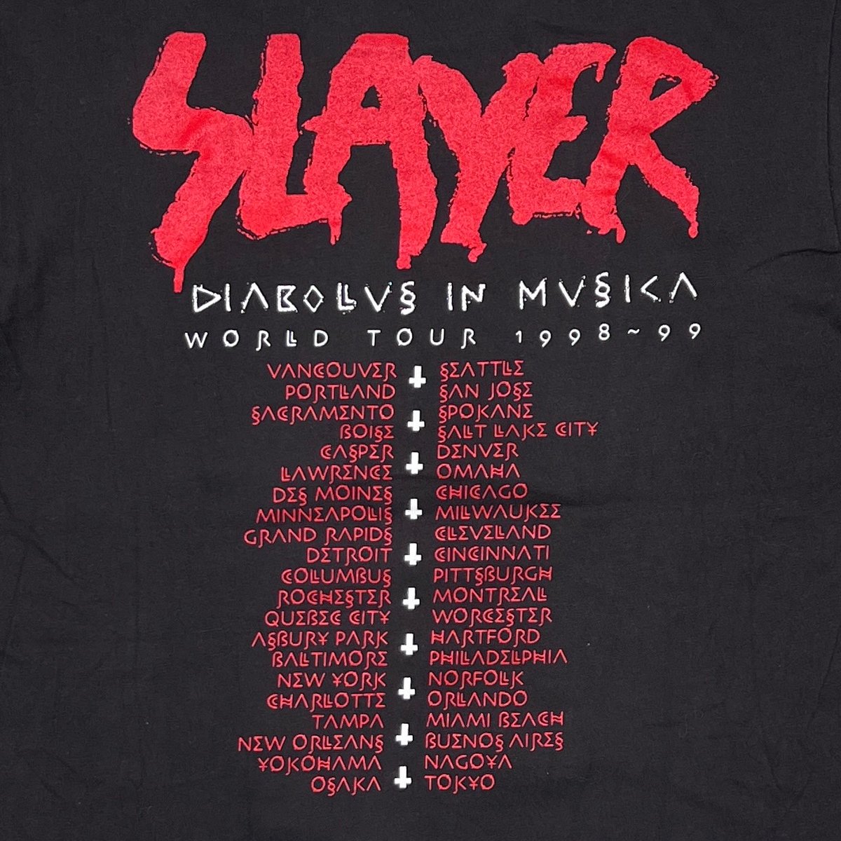 SLAYER DIABOLUS IN MUSICA WORLD TOUR 1998-99 LA