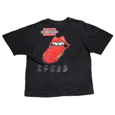 THE ROLLING STONES VOODOO LOUNGE BACK SPIKE TONGUE BOOTLEG HANES XL 5136
