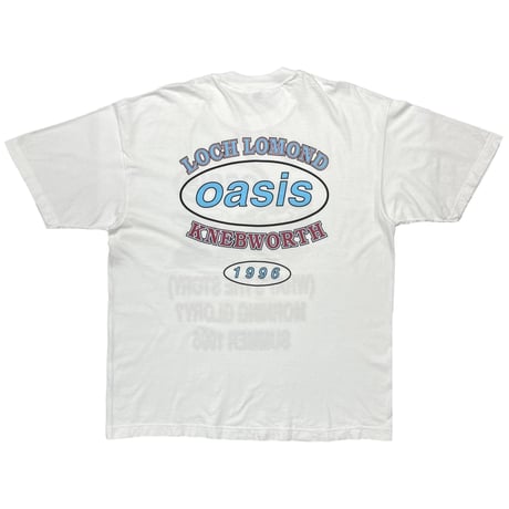 oasis LOCH LOMOND KNEBWORTH SUMMER 1996 BOOTLEG WHITE XL 8178