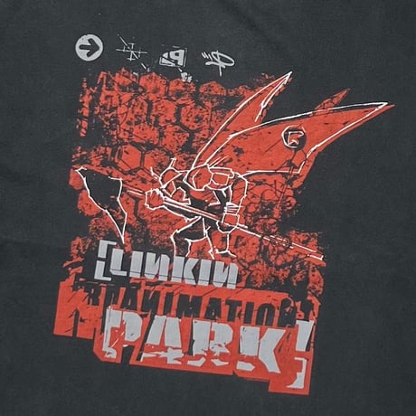 LINKIN PARK 2003 HYBRID THEORY SS BLACK 4LOGO GIANT FITS XL 6970