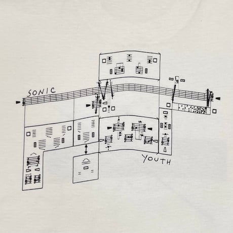 SONIC YOUTH 1993 STOCKHAUSEN WHITE FRUIT OF THE LOOM XL 3563