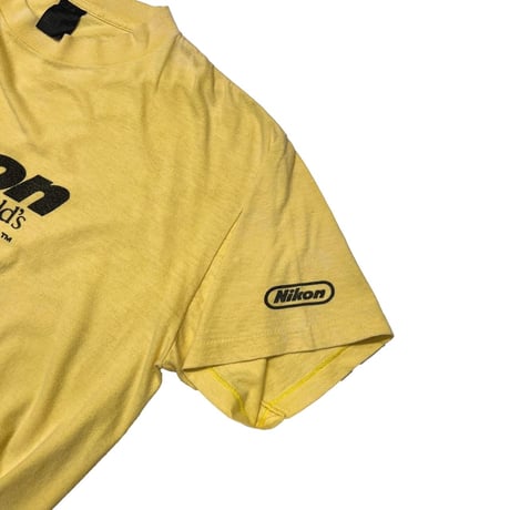 NIKON 80s TEXT LOGO LIGHT YELLOW ANVIL XL 8334