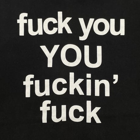 OLD&VINTAGE FUCK YOU FUCKING FUCK BLACK HANES XL 0843