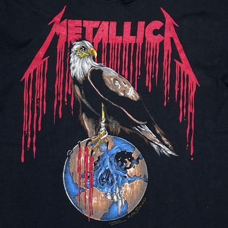 METALLICA PUSHEAD 1993 NO WHERE ELSE TO ROAM HOODED HOODED LS TEE BROCKUM LARGE 7729