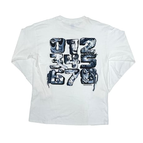 SLIPKNOT NUMBERING MEMBERS 2000 L/S TEE WHITE M&O LARGE 9061
