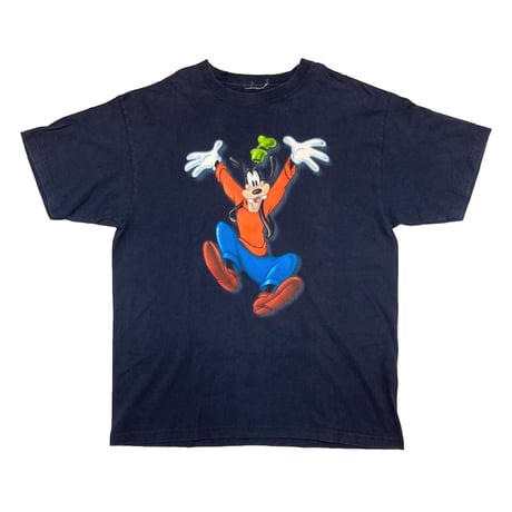 DISNEY GOOFY CAN PULL OFF TEE NAVY FIT LIKE LARGE 07327