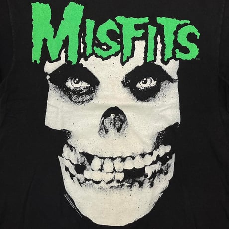 MISFITS 2001 BIG FACE SKULL DOUBLE SIDE GREEN LARGE 5290