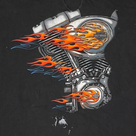 HARLEY DAVIDSON ENGINE ARM FLAMING OMAHA LS XL 3324