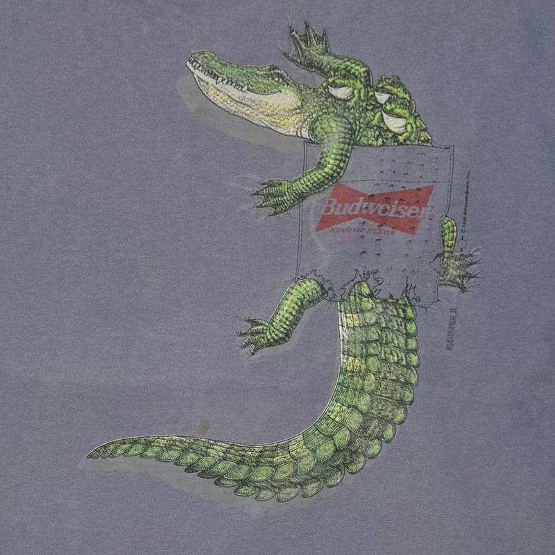 Budweiser 1996 FAKE POCKET PRINT FROGS & CROCOD