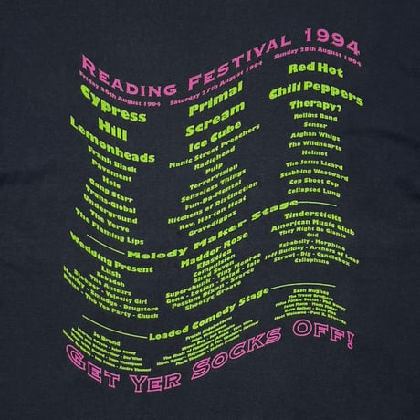 READING FESTIVAL 1994 GET YER SOCKS OFF ! HANES XL 3091
