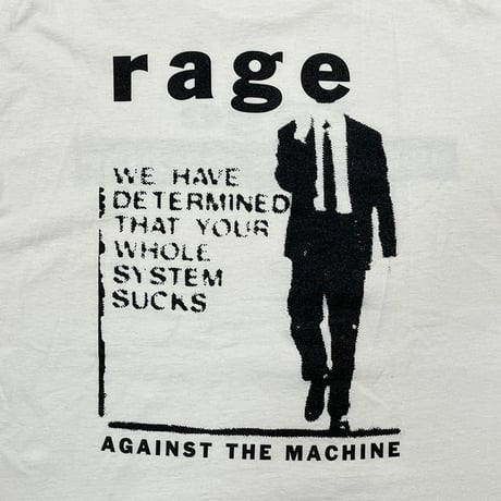 RAGE AGAINST THE MACHINE WE HATE DETERMINED WHITE GIANT LARGE 5302