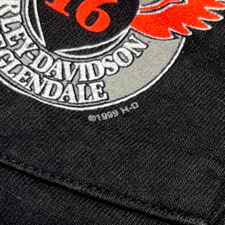 HARLEY DAVIDSON LOVE RIDE ARM FLAME POCKET LS LARGE 8658