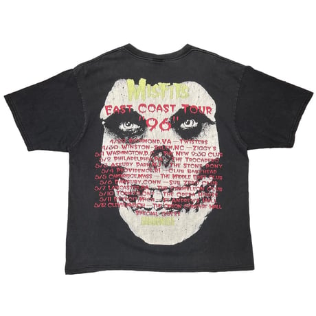 MISFITS BIG SKULL GREEN TEXT EAST COAST TOUR 1996 GILDAN XL 4616