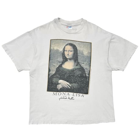 LEONARDO DA VINCH MONA LISA ART GREY HANES LARGE 6684