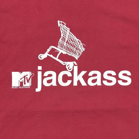JACKASS MOVIE PROMO CART WHITE TEXT RED ALL SPORT LARGE 6895