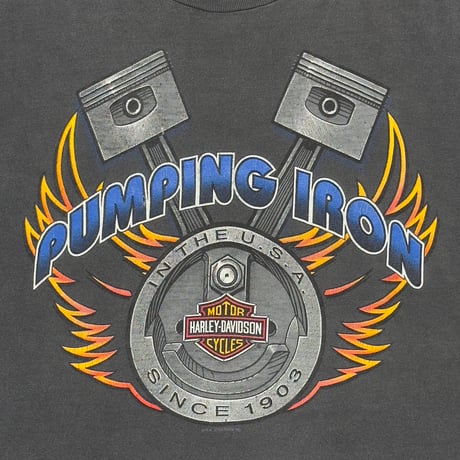 HARLEY DAVIDSON PUMPING IRON HANES XL 9939