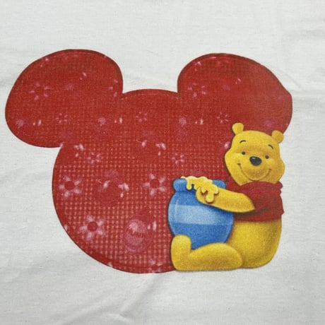 DISNEY VINTAGE RED MICKEY BACK GROUND TEE WHITE XL 5806