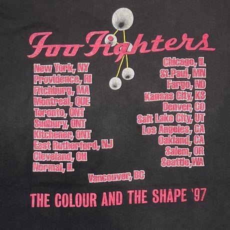 FOO FIGHTERS THE COLOUR AND THE SHAPE '97 FITS XL 0821