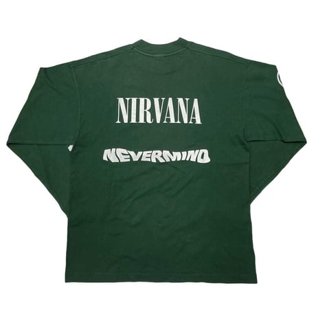 NIRVANA NEVERMIND BOOTLEG LS TEE GREEN LARGE 6419