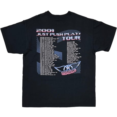 AEROSMITH 2001 JUST PUSH PLAY TOUR BOOTLEG FRUIT OF THE LOOM XL 9574