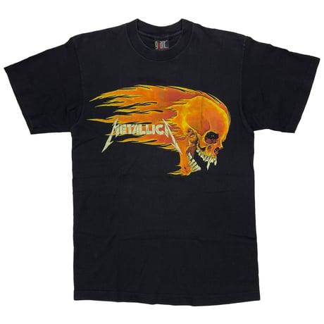 METALLICA PUSHEAD SIDE FLAME SKULL giant BY TEE JAYS XL 6104