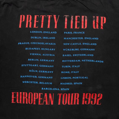 GUNS N' ROSES PRETTY TIED UP EUROPEAN TOUR 1992 EURO FITS XL 3597