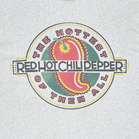 DONATED TO AIDS RED HOT CHILI PEPPER CIRCLE LOGO GREY FITS XL 8967