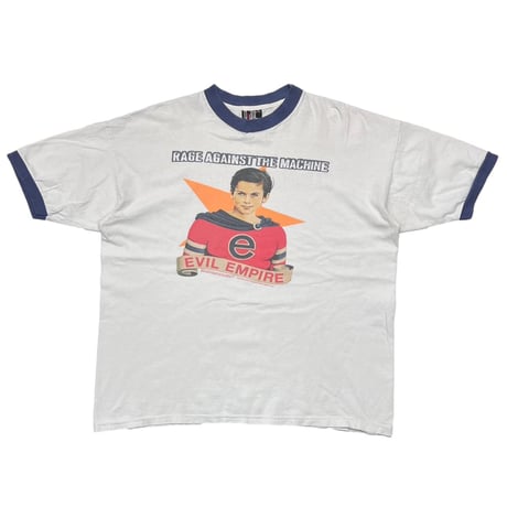 RAGE AGAINST THE MACHINE EVIL EMPIRE RINGER WHITE/NAVY GIANT XL 9833