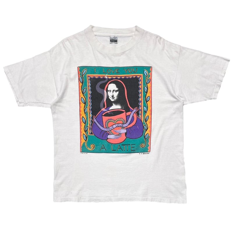 【レア】llica ヴィンテージ Tシャツ OLD & VINTAGE S. BRONZAN MONA LISA I LOVE YOU A