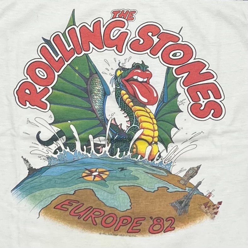 THE ROLLING STONES EUROPE' 82 TOUR RINGER WHITE