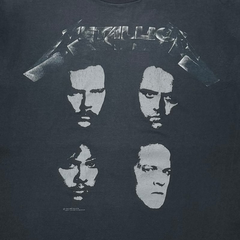 古*厨様 16メタリカ 91-92 TOUR SQUARE MEMEBR FAC METALLICA 4 FACE 1991-1992 METALLICA TAG LARGE