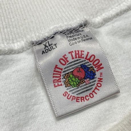 APPLE LOGO TEE WHITE FRUIT OF THE LOOM XL 7976