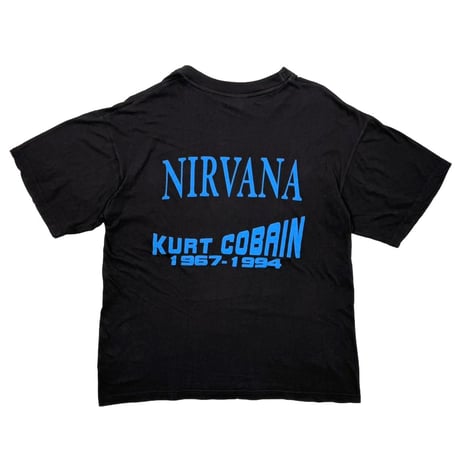 NIRVANA KURT COBAIN MEMORIAL BOOTLEG BACK BLUE TEXT LARGE 8056