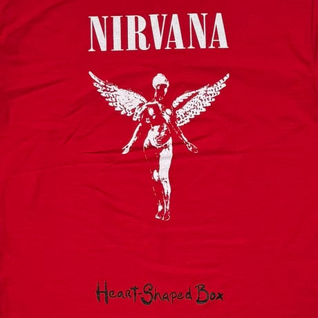 NIRVANA Y2K BOOTLEG HEART SHAPED BOX RED LS FRUIT OF THE LOOM SMALL 3218