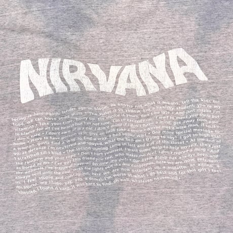 NIRVANA NEVERMIND TIEDYE LIGHT PINK x LIGHT GREY LS FITS XL 8679