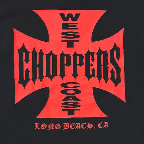 WEST COAST CHOPPERS FLAMING ARM SKULL RED CROSS LS LARGE 8600