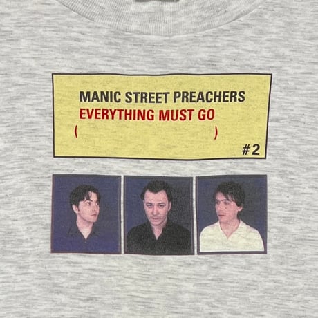 MANIC STREET PREACHERS EVERYTHING MUST GO ASH GREY EURO LARGE 4299
