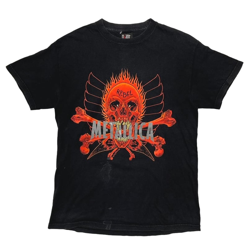 90s LLICA スカルデザイン ロンT Rebel Pushead 90s Metallica PUSHEAD YIN YANG REBEL SKULL t shirt | Wroote