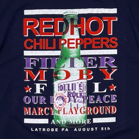RED HOT CHILI PEPPERS ROLLING ROCK TOWN FAIR NAVY GILDAN XL 8148