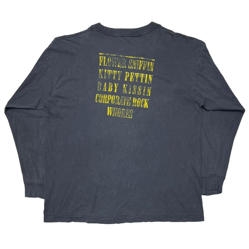 ⭐️未使用品NIRVANA SMILE Ｌ/ S TEE USA製 Ｌサイズ☆ 古着 90s USA製 NIRVANA スマイル スマイリー フェイス スローガン