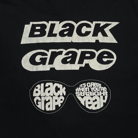 BLACK GRAPE IT'S GREAT WHEN YOU’RE STRAIGHT YEAH LS TEE BLACK SCREEN STARS XL 3435