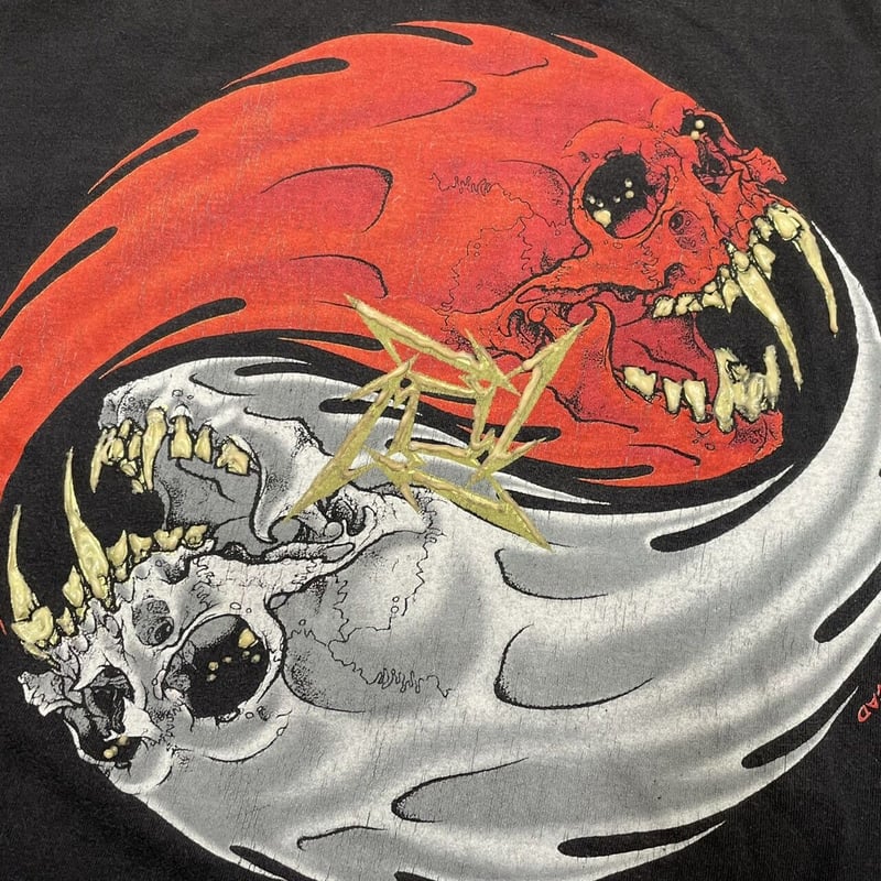 METALLICA PUSHEAD YIN YANG REBEL SKULL GIANT LA...