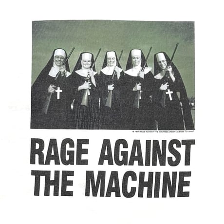 RAGE AGAINST THE MACHINE NUNS & GUNS WHITE LARGE 9952