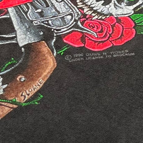 GUNS N' ROSES 1990 SKULL GUN HEART BROCKUM XL 2444