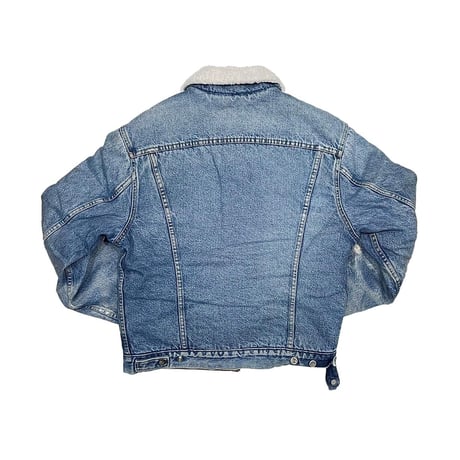 LAST OF STORE VINTAGE LEVI'S DENIM BOA SHERPA JACKET LARGE 1430