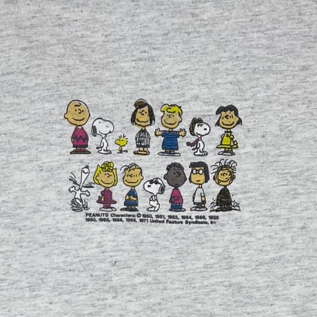 PEANUTS ORIGINAL GRUNGE ASH GREY ANVIL LARGE 6813